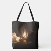 Space Shuttle Earth Orbital Spacecraft Night Canva Tote Bag (Achterkant)