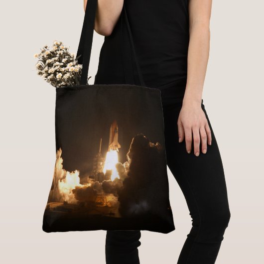 Space Shuttle Earth Orbital Spacecraft Night Canva Tote Bag (Dichtbij)