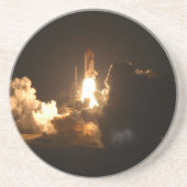 Space Shuttle Earth Orbital Spacecraft Night Canva Zandsteen Onderzetter (Voorkant)