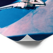 Space Shuttle en station in Orbit Poster (Hoek)