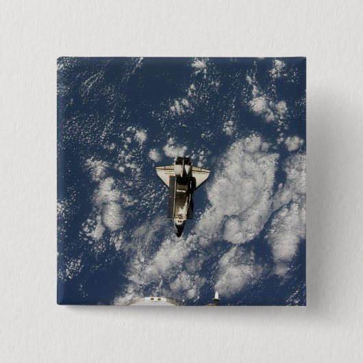 Space Shuttle Endeavor 10 Vierkante Button 5,1 Cm (Voorkant)