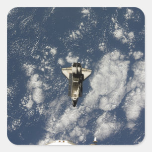Space Shuttle Endeavor 10 Vierkante Sticker