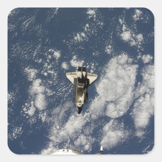 Space Shuttle Endeavor 10 Vierkante Sticker (Voorkant)