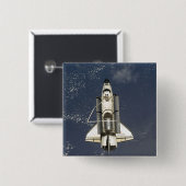 Space Shuttle Endeavor 16 Vierkante Button 5,1 Cm (Voorkant /achterkant)