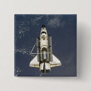 Space Shuttle Endeavor 16 Vierkante Button 5,1 Cm