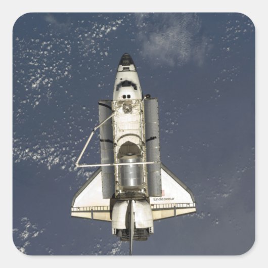 Space Shuttle Endeavor 16 Vierkante Sticker (Voorkant)