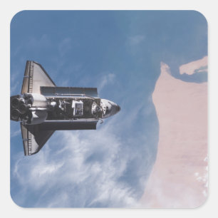 Space Shuttle Endeavor 19 Vierkante Sticker