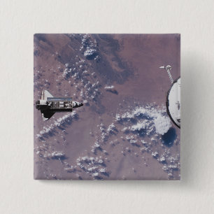 Space Shuttle Endeavor 20 Vierkante Button 5,1 Cm
