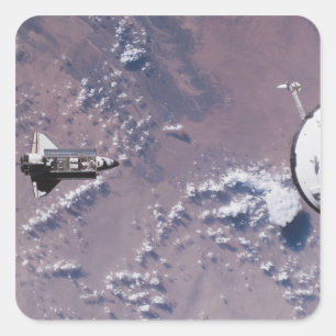 Space Shuttle Endeavor 20 Vierkante Sticker