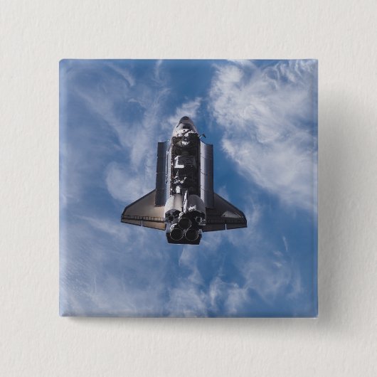Space Shuttle Endeavor 22 Vierkante Button 5,1 Cm (Voorkant)