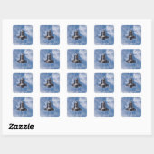 Space Shuttle Endeavor 22 Vierkante Sticker (Vel)