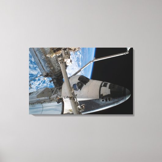Space Shuttle Endeavor 23 Canvas Afdruk (Voorkant)