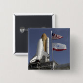 Space Shuttle Endeavor 2 Vierkante Button 5,1 Cm (Voorkant /achterkant)