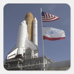 Space Shuttle Endeavor 2 Vierkante Sticker