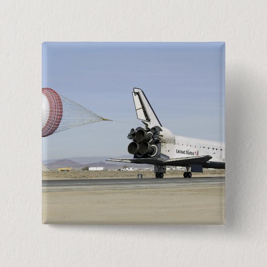 Space Shuttle Endeavor 4 Vierkante Button 5,1 Cm (Voorkant)