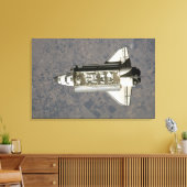 Space Shuttle Endeavor 7 Canvas Afdruk (Insitu (Woonkamer))