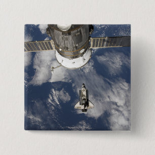 Space Shuttle Endeavor 8 Vierkante Button 5,1 Cm