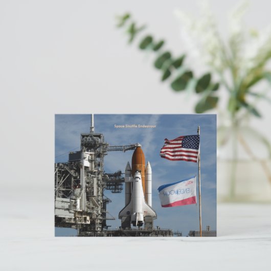 Space Shuttle Endeavor Briefkaart (Staand voorkant)