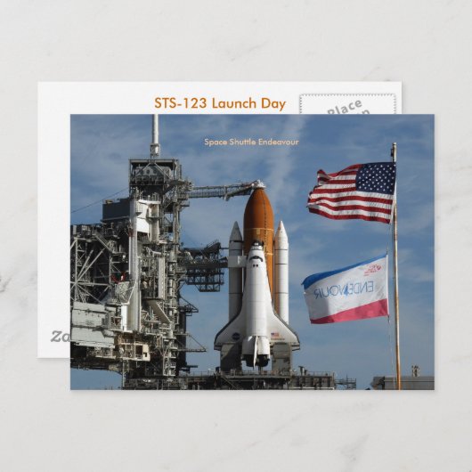 Space Shuttle Endeavor Briefkaart (Voorkant / Achterkant)