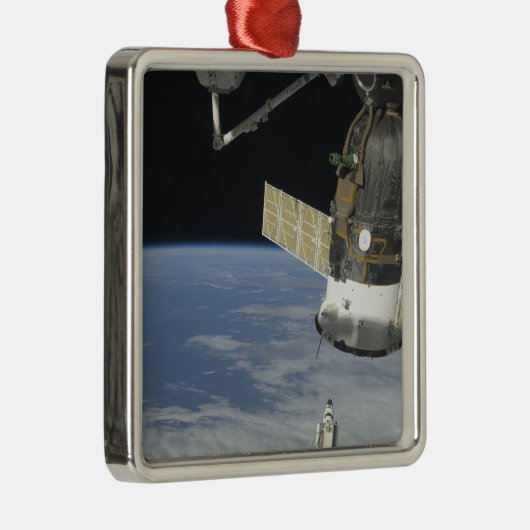Space shuttle Endeavor, een Soyuz ruimtevaartuig Metalen Ornament (Rechts)