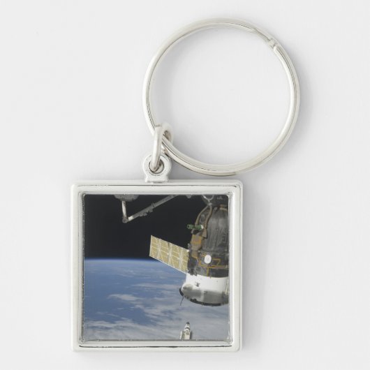 Space shuttle Endeavor, een Soyuz ruimtevaartuig Sleutelhanger (Voorkant)