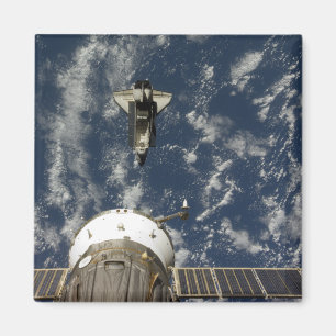 Space Shuttle Endeavor en een Soyuz ruimtevaartuig Magneet