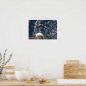 Space Shuttle Endeavor en een Soyuz ruimtevaartuig Poster (Keuken)