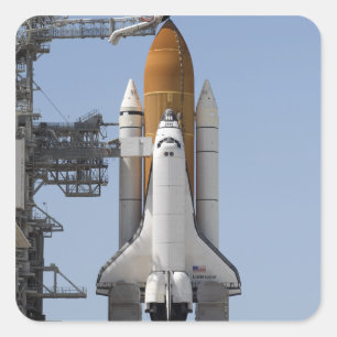 Space Shuttle Endeavor is klaar Vierkante Sticker