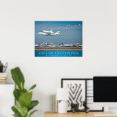 Space Shuttle Endeavor met jets poster 24x18 (Thuiskantoor)