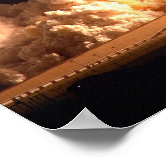 Space Shuttle Endeavor night lift off Poster (Hoek)