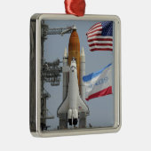 Space Shuttle Endeavor op het lanceerpad 3 Metalen Ornament (Rechts)