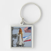 Space Shuttle Endeavor op het lanceerpad 3 Sleutelhanger (Voorkant)