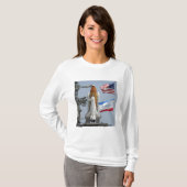 Space Shuttle Endeavor op het lanceerpad 3 T-shirt (Voorkant volledig)