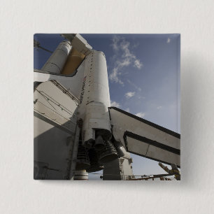 Space Shuttle Endeavor op het lanceerpad 6 Vierkante Button 5,1 Cm