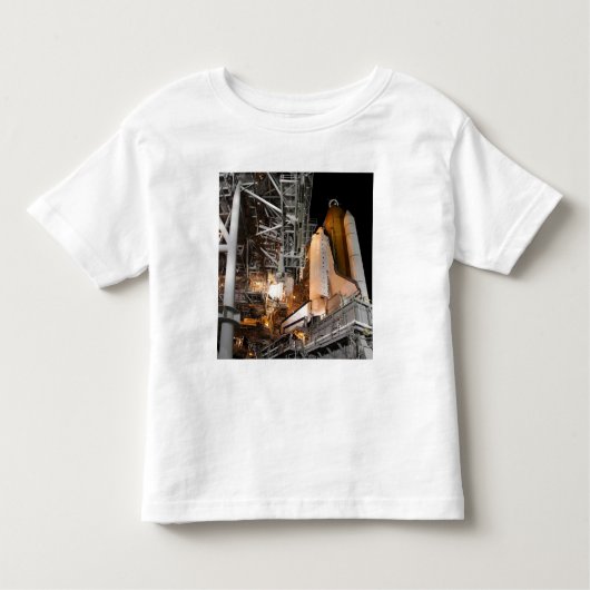 Space Shuttle Endeavor op het lanceerpad Kinder Shirts (Voorkant)