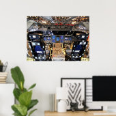 Space Shuttle Endeavor OV-105 Cockpit Poster (Thuiskantoor)