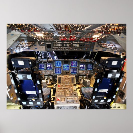 Space Shuttle Endeavor OV-105 Cockpit Poster (Voorkant)