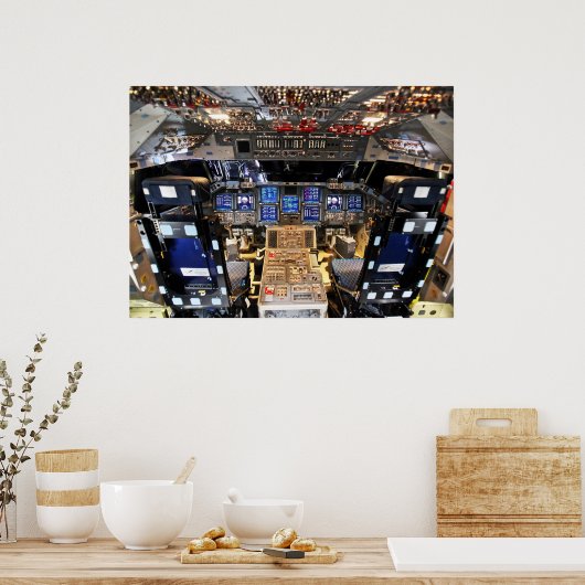 Space Shuttle Endeavor OV-105 Cockpit Poster (Keuken)