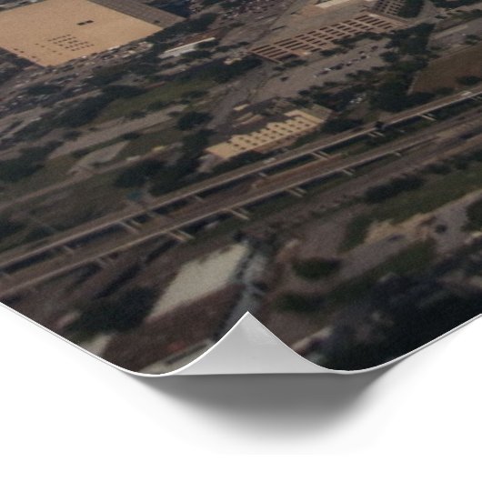 Space Shuttle Endeavor over Houston Texas Poster (Hoek)