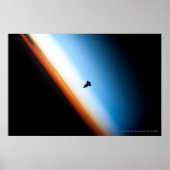 Space Shuttle Endeavor Silhouette Poster (Voorkant)
