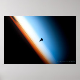 Space Shuttle Endeavor Silhouette Poster