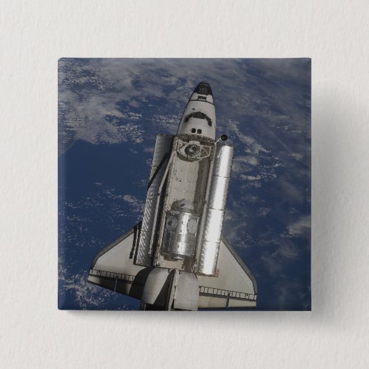 Space Shuttle Endeavor Vierkante Button 5,1 Cm (Voorkant)