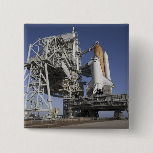 Space shuttle Endeavor Vierkante Button 5,1 Cm
