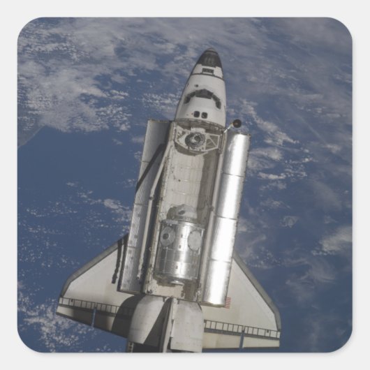 Space Shuttle Endeavor Vierkante Sticker (Voorkant)