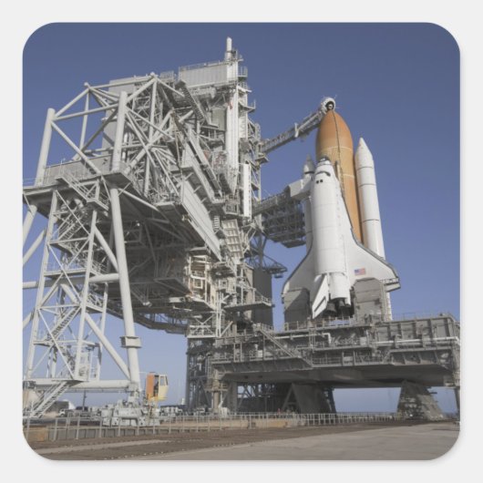 Space shuttle Endeavor Vierkante Sticker (Voorkant)