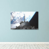Space Shuttle Endeavor's laadbay 3 Canvas Afdruk (Insitu (Houten vloer))