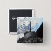 Space Shuttle Endeavor's laadbay 3 Vierkante Button 5,1 Cm (Voorkant /achterkant)