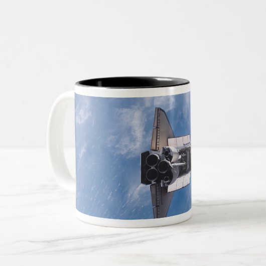 Space Shuttle Endeavour 26 Tweekleurige Koffiemok (Voorkant links)