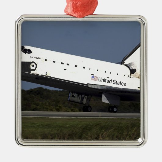 Space Shuttle Endeavour 27 Metalen Ornament (Voorkant)