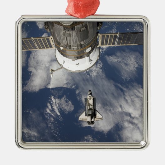 Space Shuttle Endeavour 8 Metalen Ornament (Voorkant)